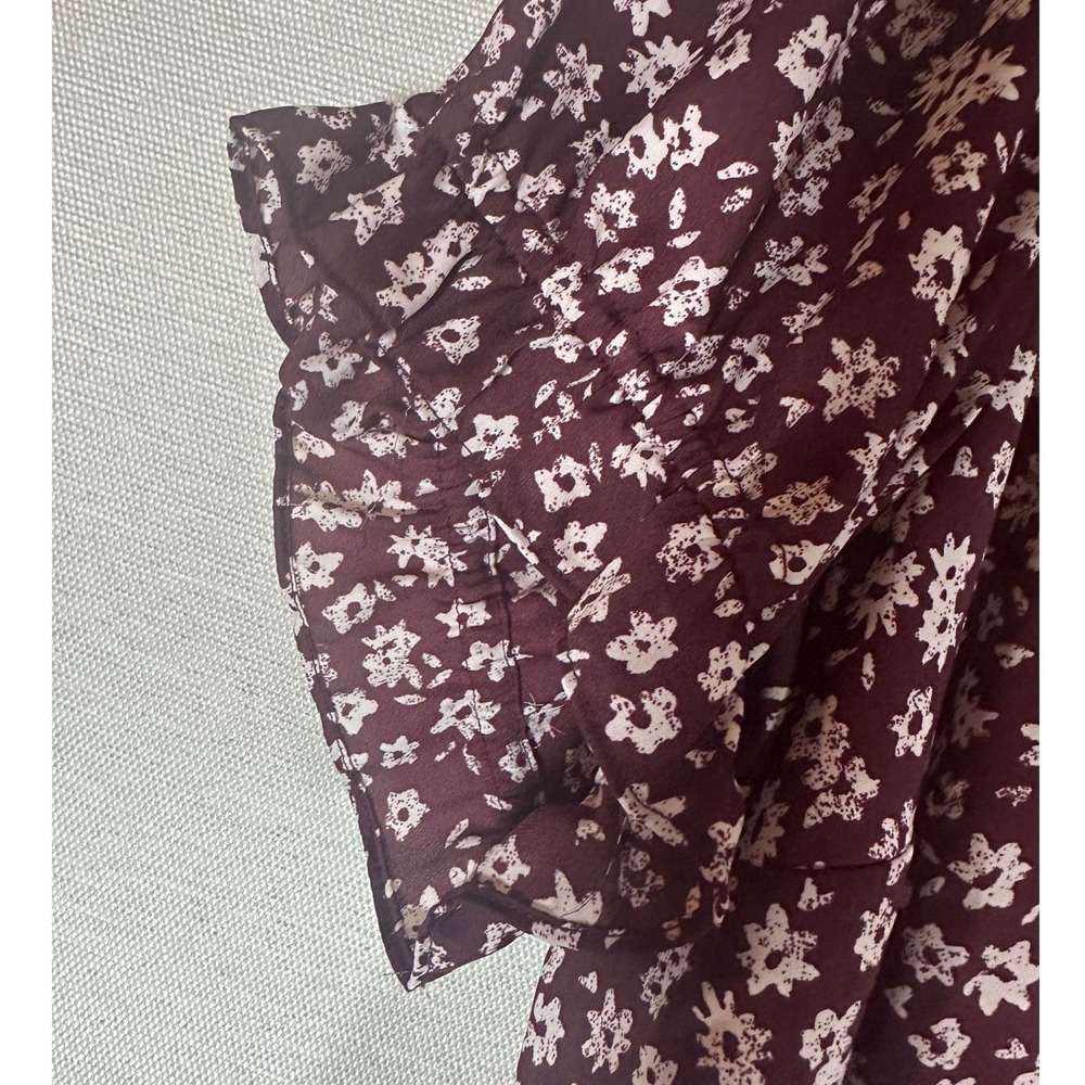 PILCRO The Keira Blouse Sz 2X Ditsy Floral Peter Pan Collar Ruffle Puff Sleeve - Picture 3 of 13
